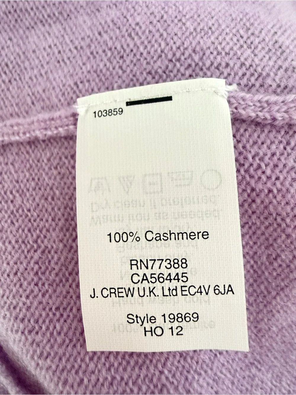 J. Crew Purple Italian Cashmere 3/4 sleeve Crewneck Sweater Size XS 8454